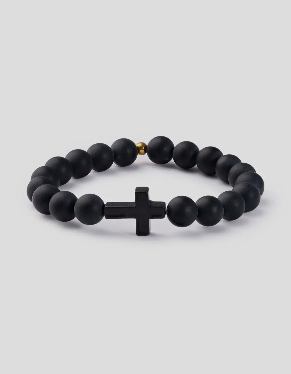Classic Black Cross Bracelet