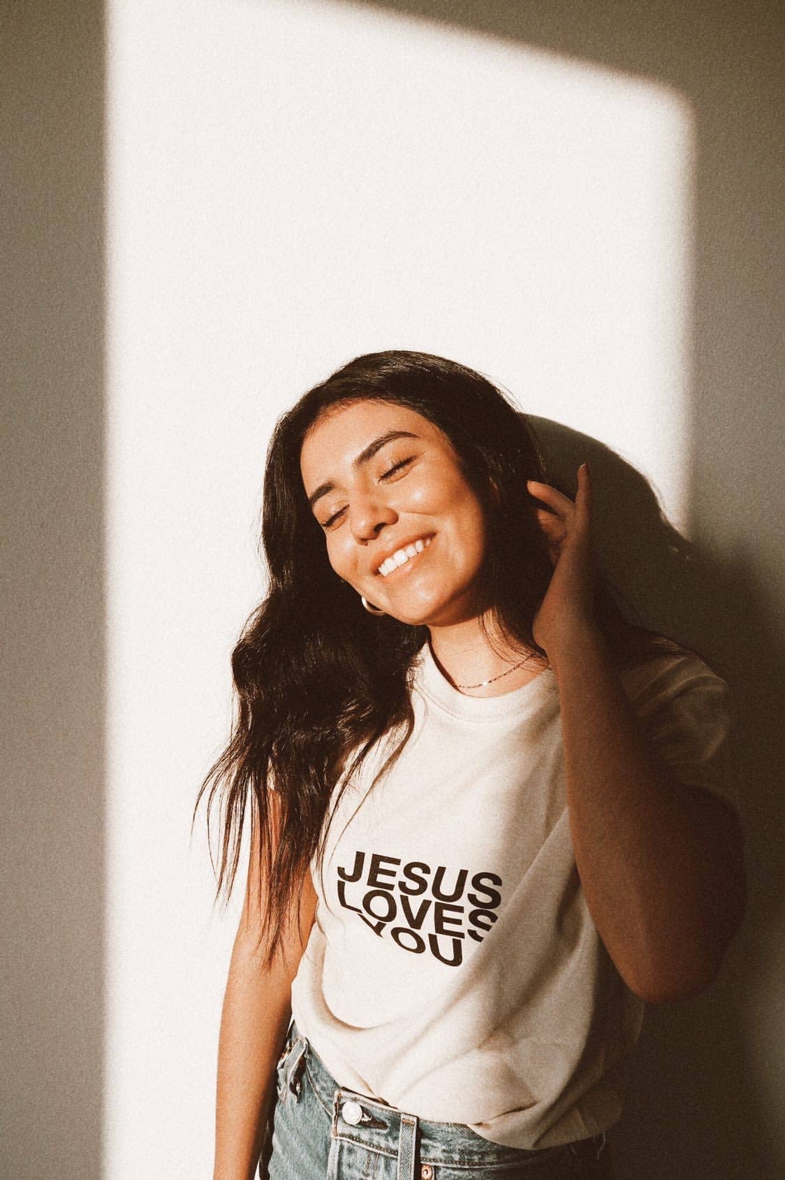 Jesus Loves You Sand Tan Tee – PREORDER