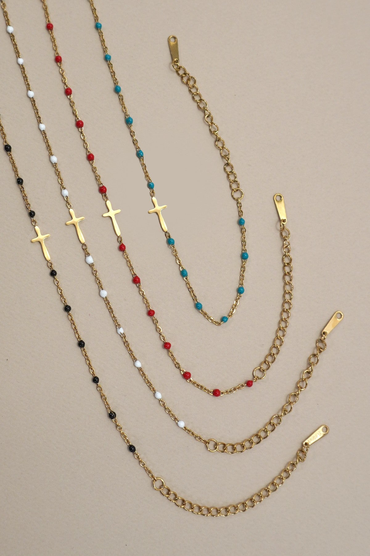 18k Stainless Steel Tarnish Free Cross Bracelet