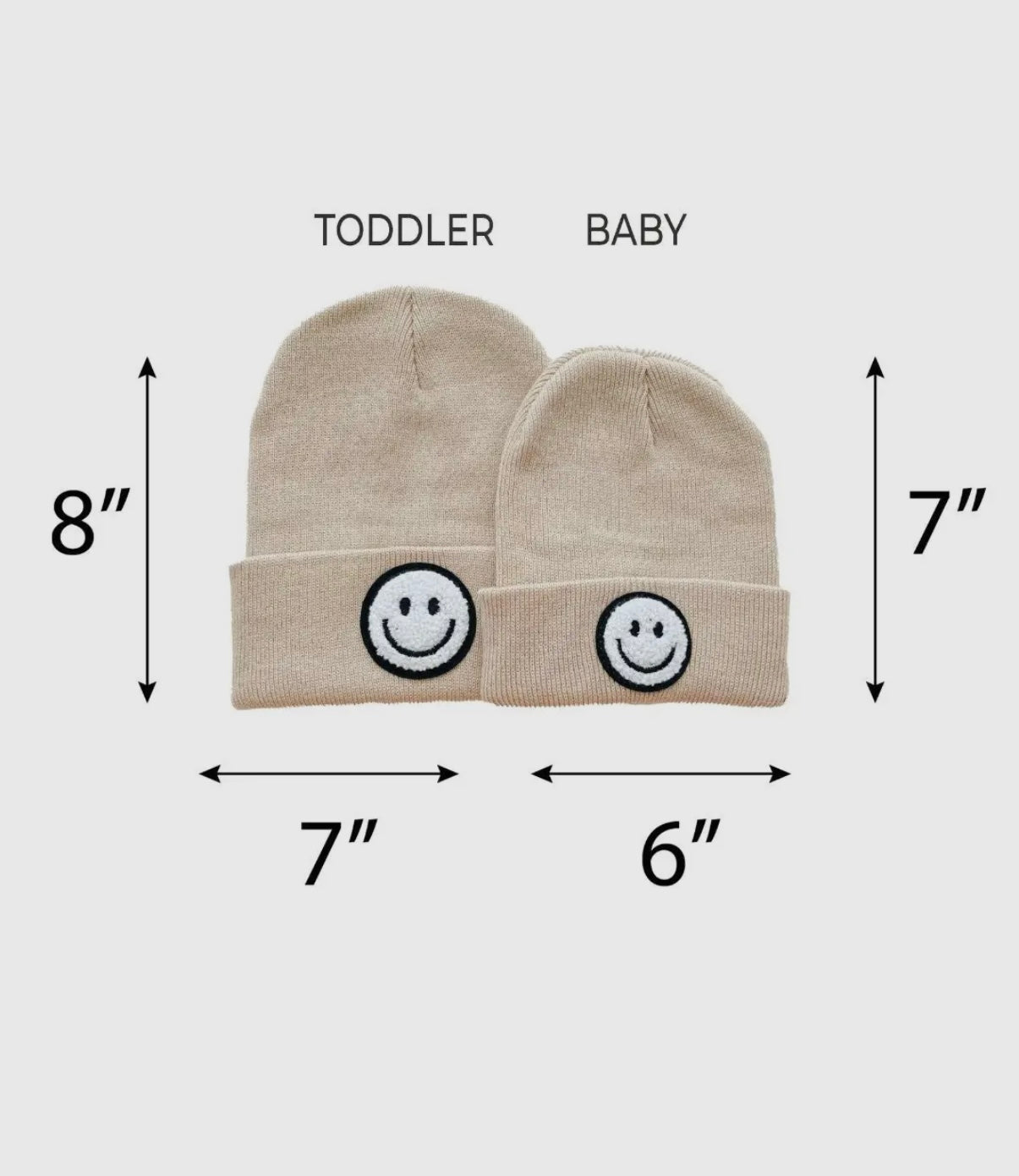 Mini GLOW- Smiley Beanie | Beige š¤