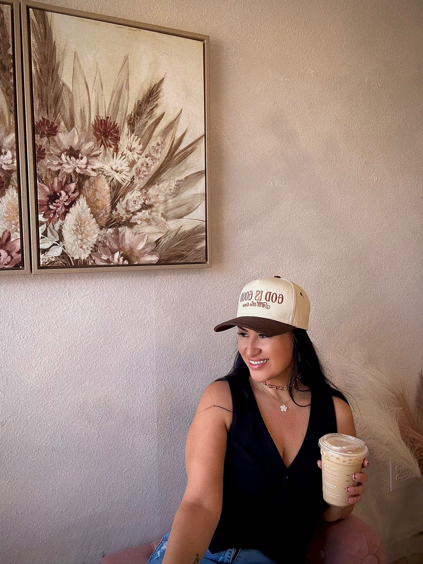 God Is Good All the Time Embroidered Trucker Hat