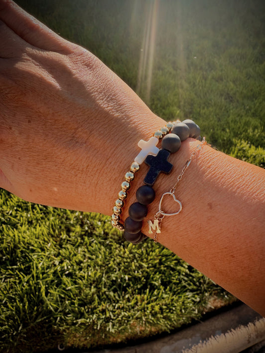 Classic Black Cross Bracelet