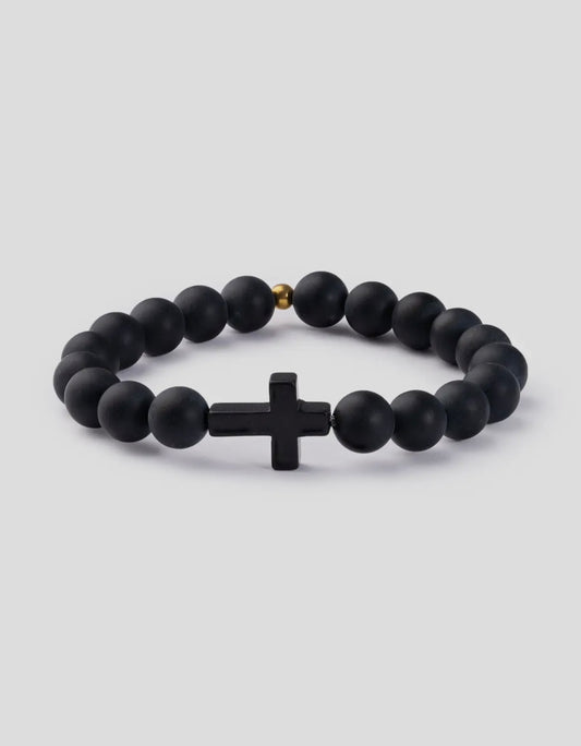 Classic Black Cross Bracelet