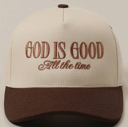 God Is Good All the Time Embroidered Trucker Hat