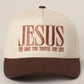 Jesus Typography Embroidered Trucker Hat