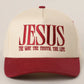 Jesus Typography Embroidered Trucker Hat