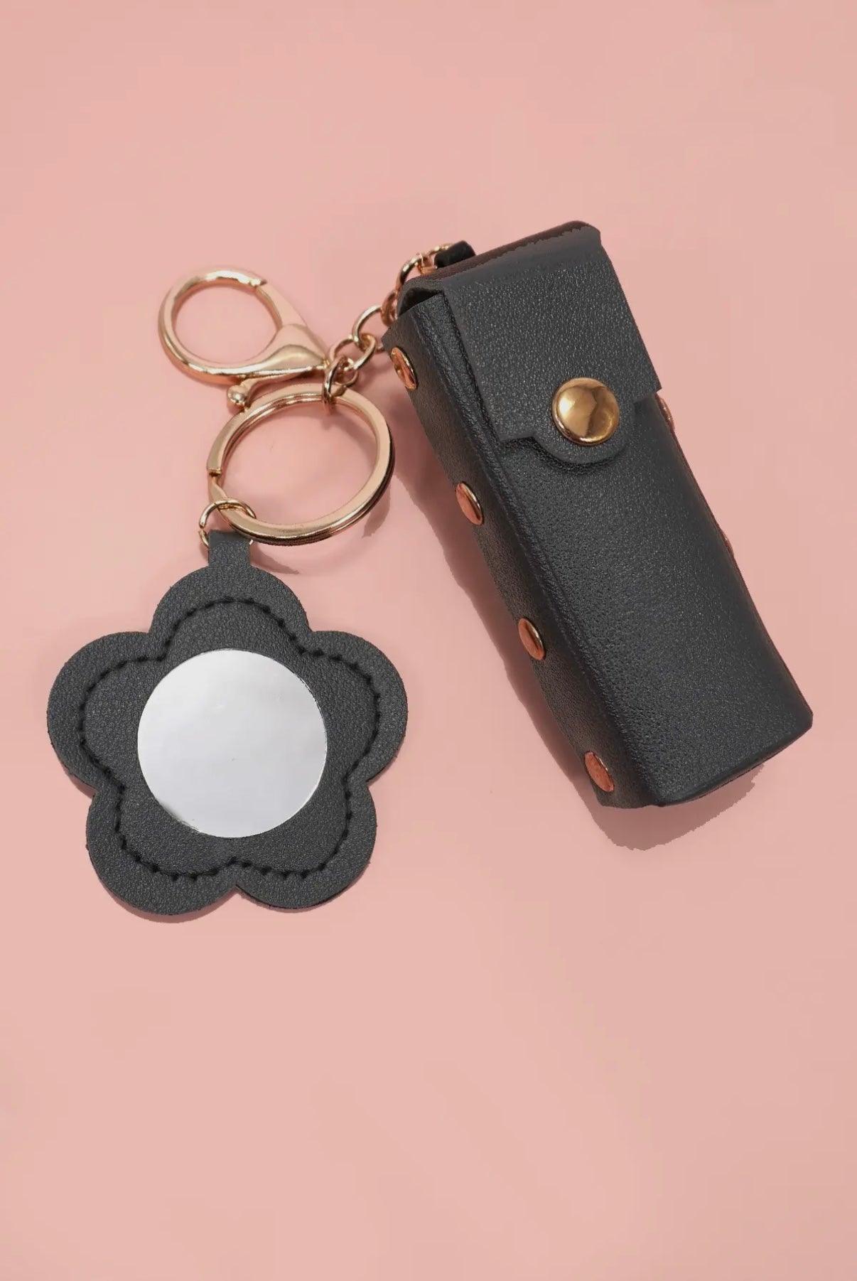 Vegan Leather Lip Bag Charm Keychains