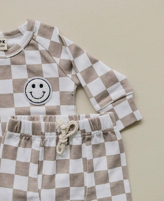 Mini GLOW- Checkered Smiley Lounge Set