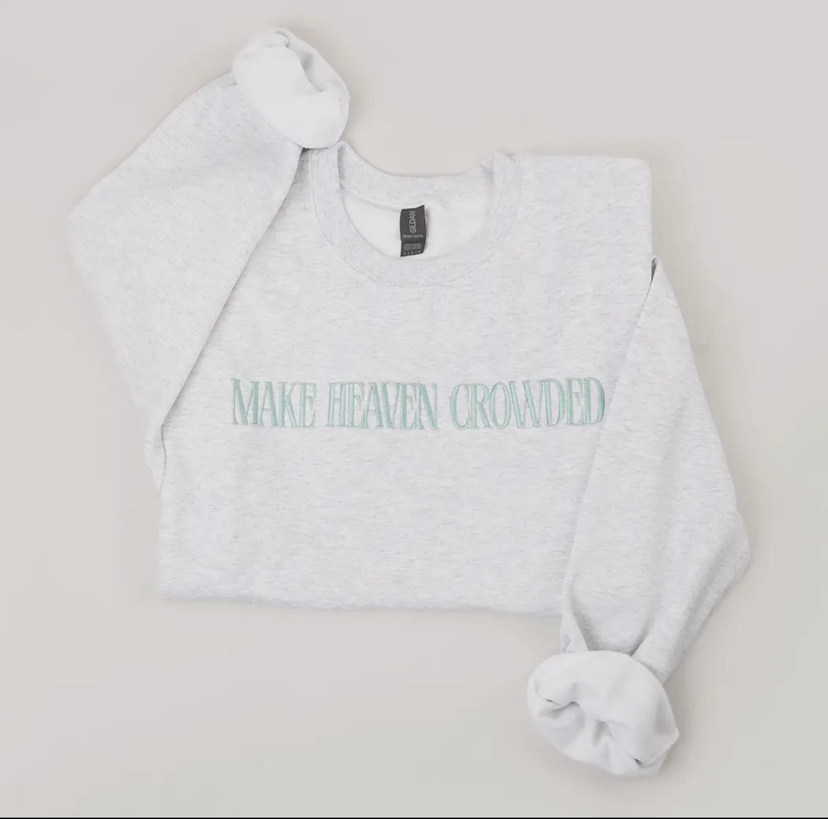 Make Heaven Crowded Embroidered Heavyweight Sweatshirt