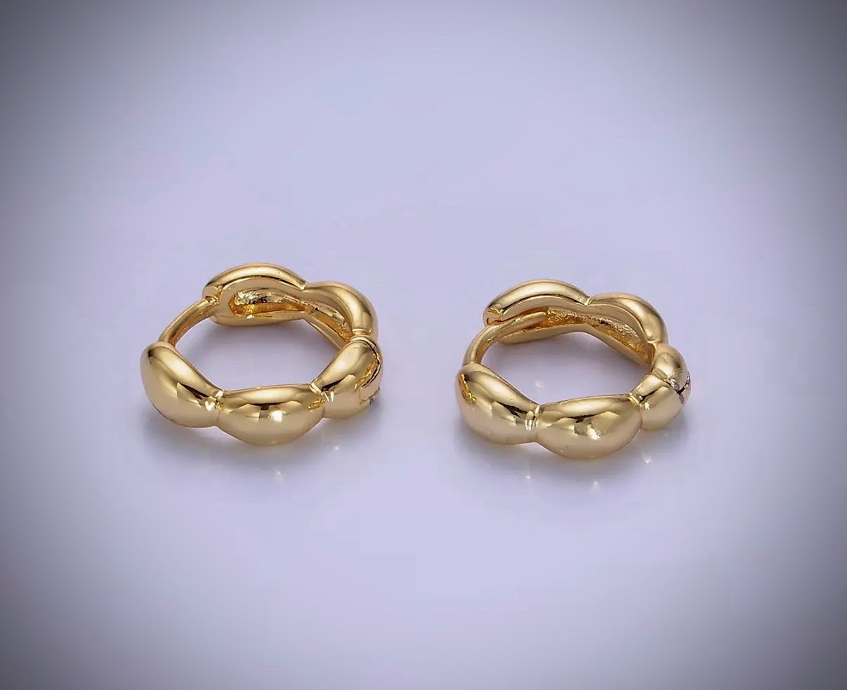 Luxe Bubble Huggies 14K Gold Filled 11mm Hoops