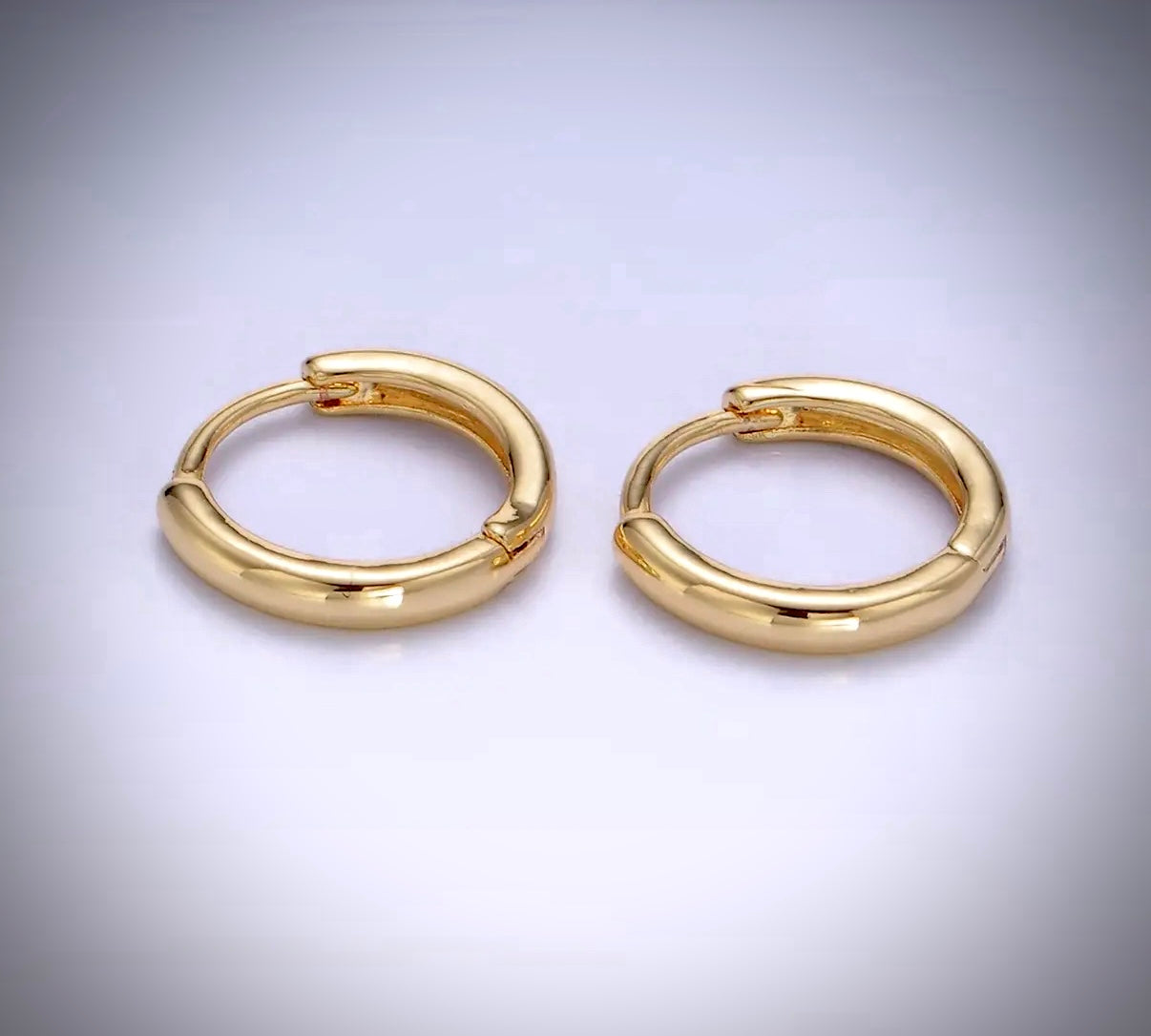 Everyday Glow Huggies 14K Gold Filled Minimal Hoops