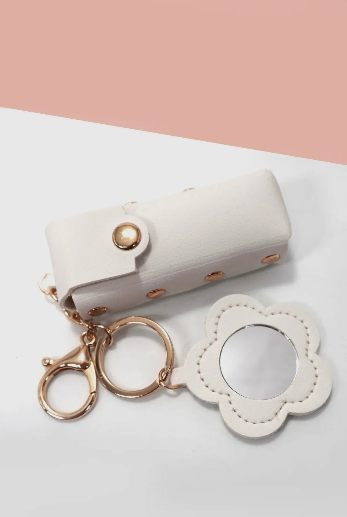 Vegan Leather Lip Bag Charm Keychains