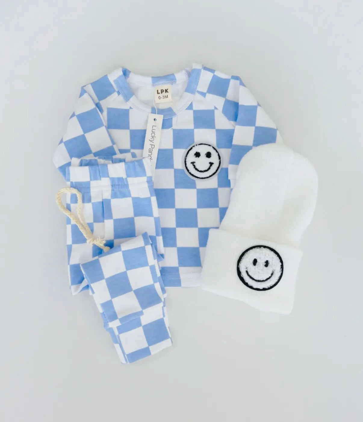 Mini GLOW- Checkered Smiley Lounge Set