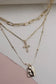 Cross Tag Multi-Layer Necklace