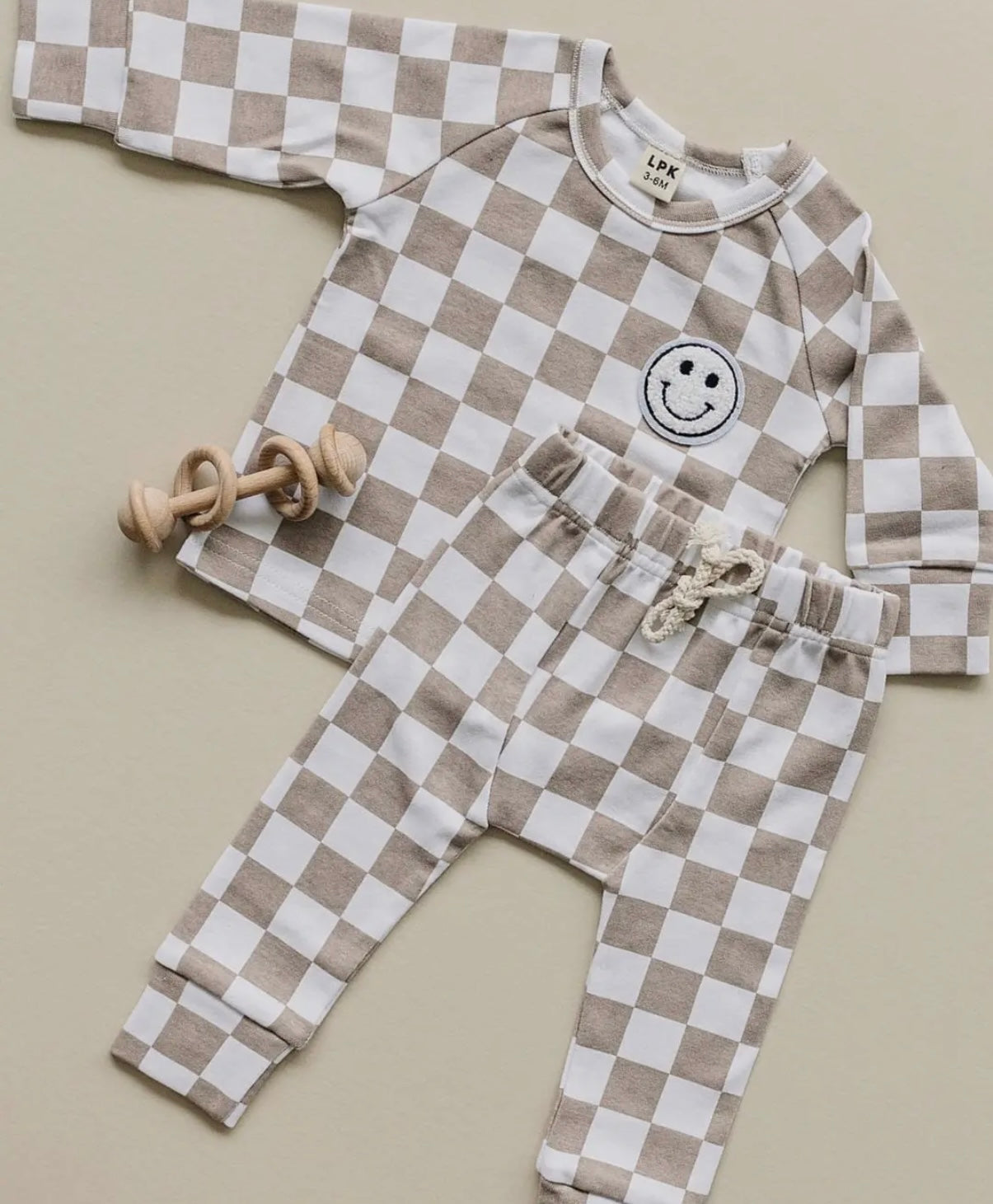 Mini GLOW- Checkered Smiley Lounge Set